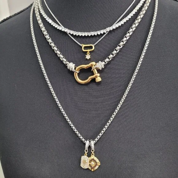 Artizan Joyeria HERRADURA SIGNATURE CHARMED TENNIS LAYERED NECKLACE SET - Picture 4 of 4